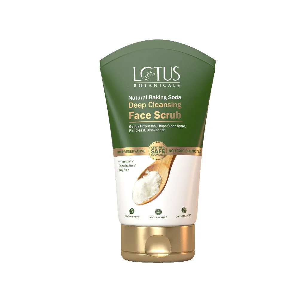 Lotus Botanicals Natural Baking Soda Deep Cleansing Face Scrub