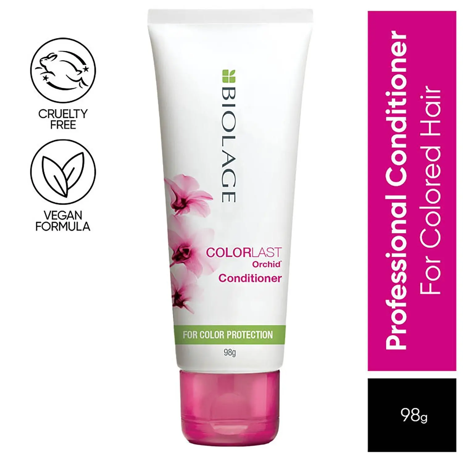 BIOLAGE Colorlast Orchid Conditioner 98 gm | Paraben free | Helps Maintain Color Depth, Tone & Shine | Anti-Fade | For Colored Hair