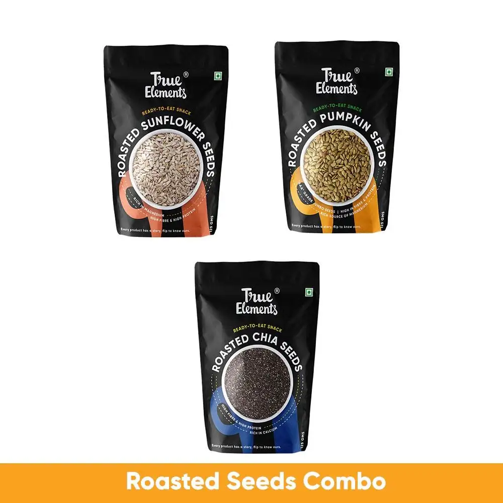 True Elements Roasted Seeds Combo,  3 Piece(s)/Pack  Mix Flavour