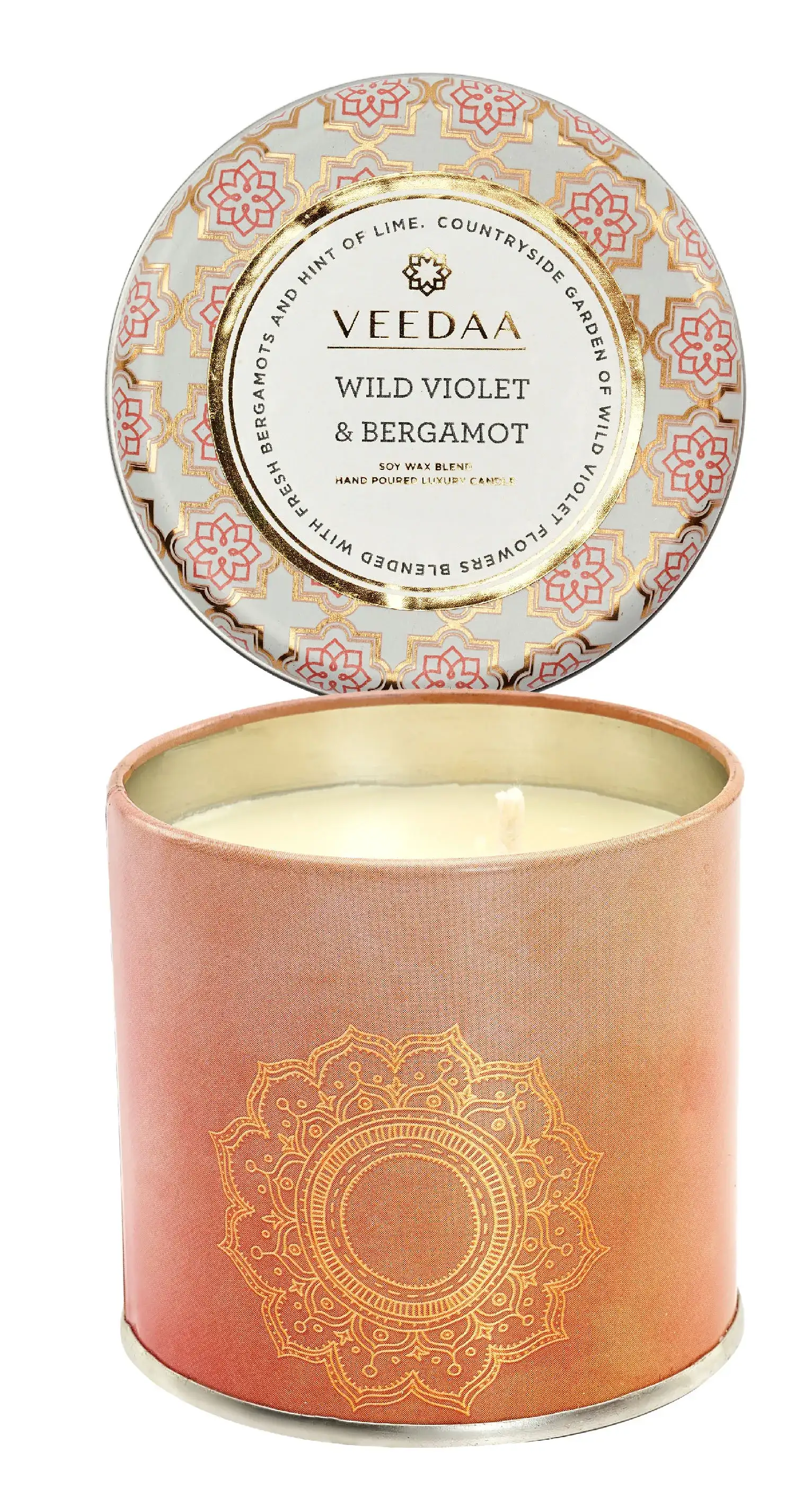 Veedaa Wild Violet & Bergamot Mason Tin Scented Candle