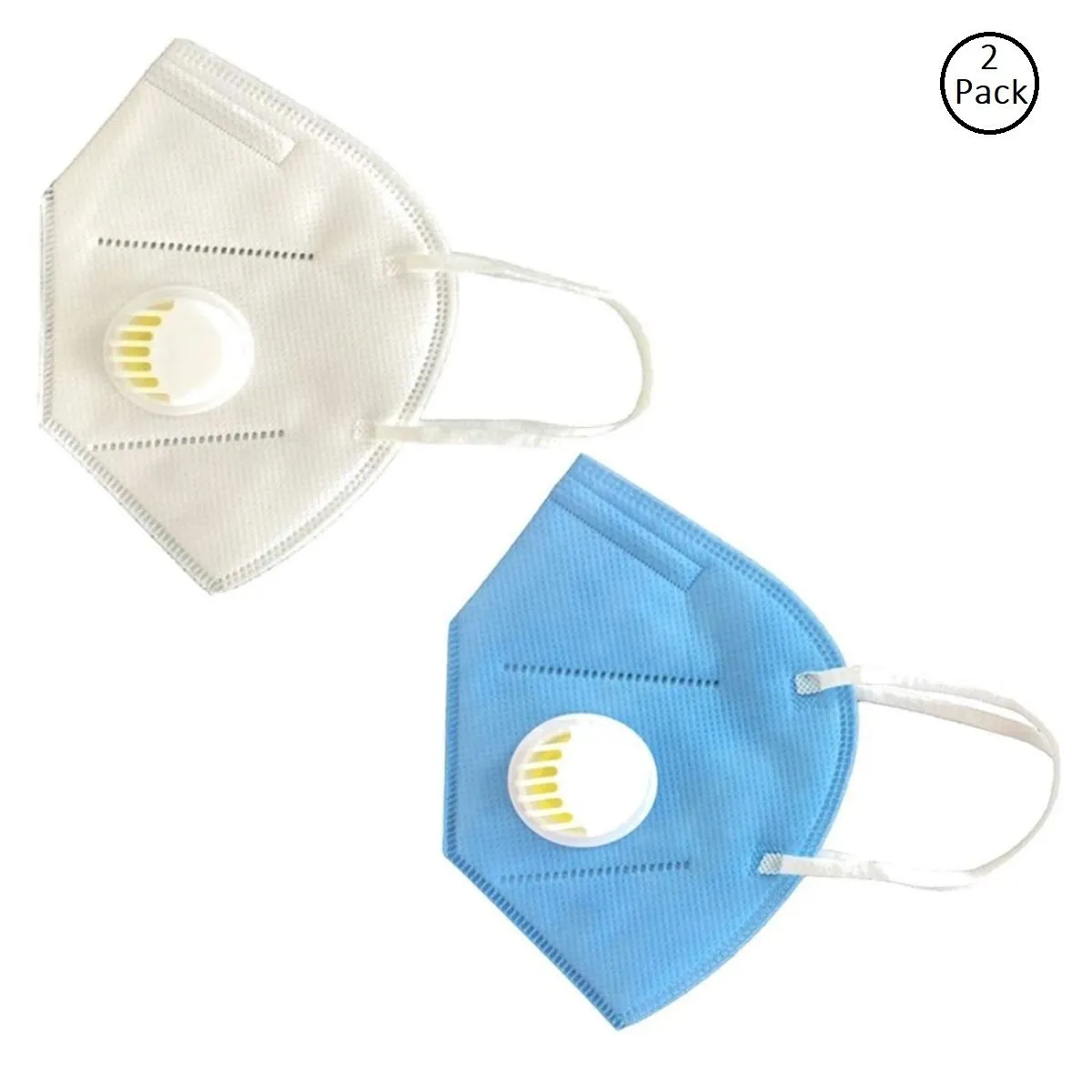 Fabula Pack Of 2 Anti-Pollution Reusable 5 Layer Mask - White Blue