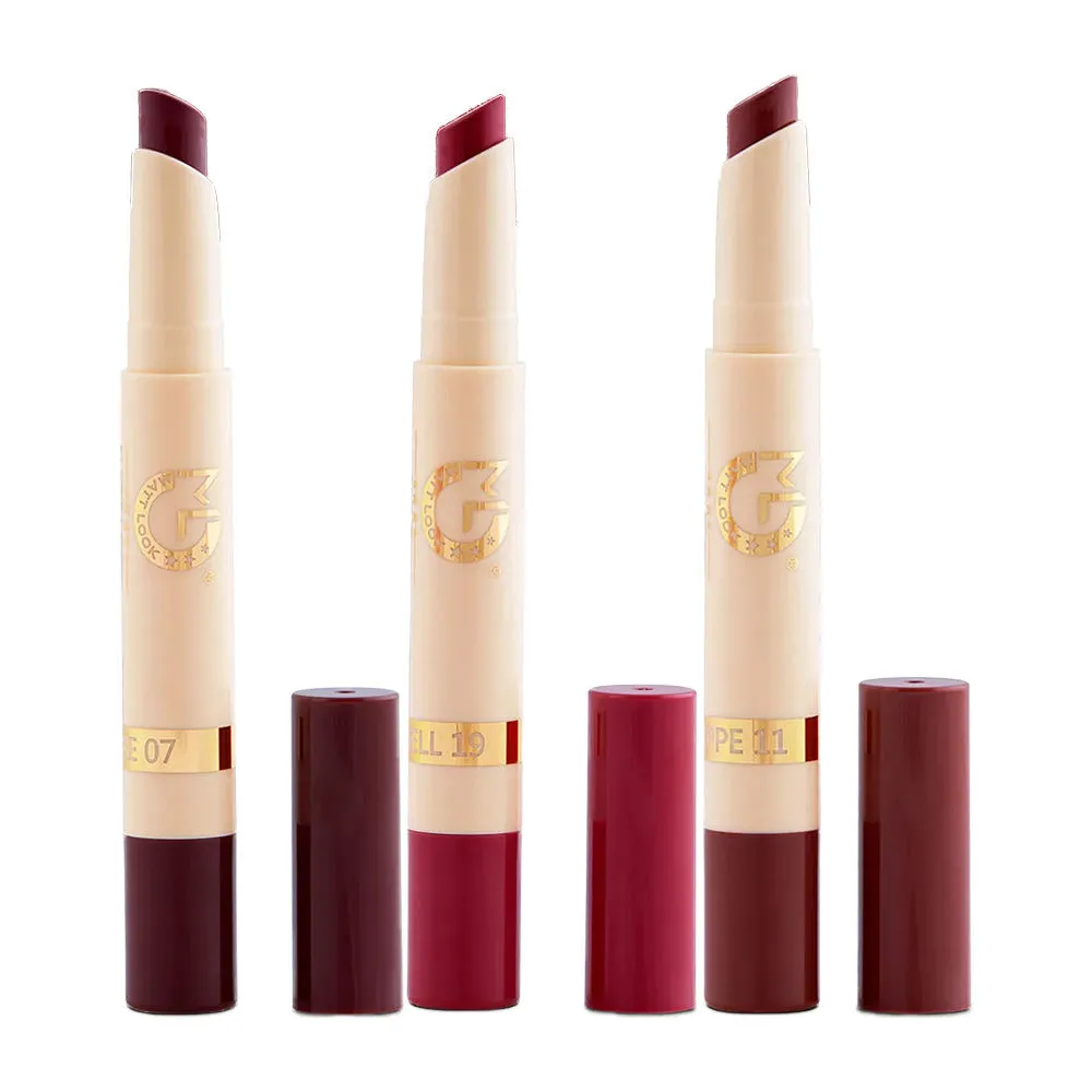 Matt look Velvet Smooth Non-Transfer Waterproof Lipstick Combo - 3