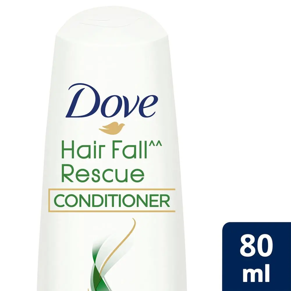 Dove Hair Fall Rescue Hair Conditioner with Sunflower Oil and Moisture Lock Technology, for Hair fall control and silky, Smooth Hair, 80 ml