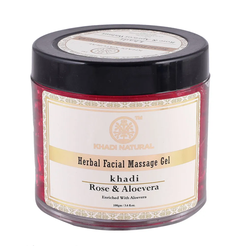 Khadi Natural Rose & Aloe Vera Herbal Facial Massage Gel