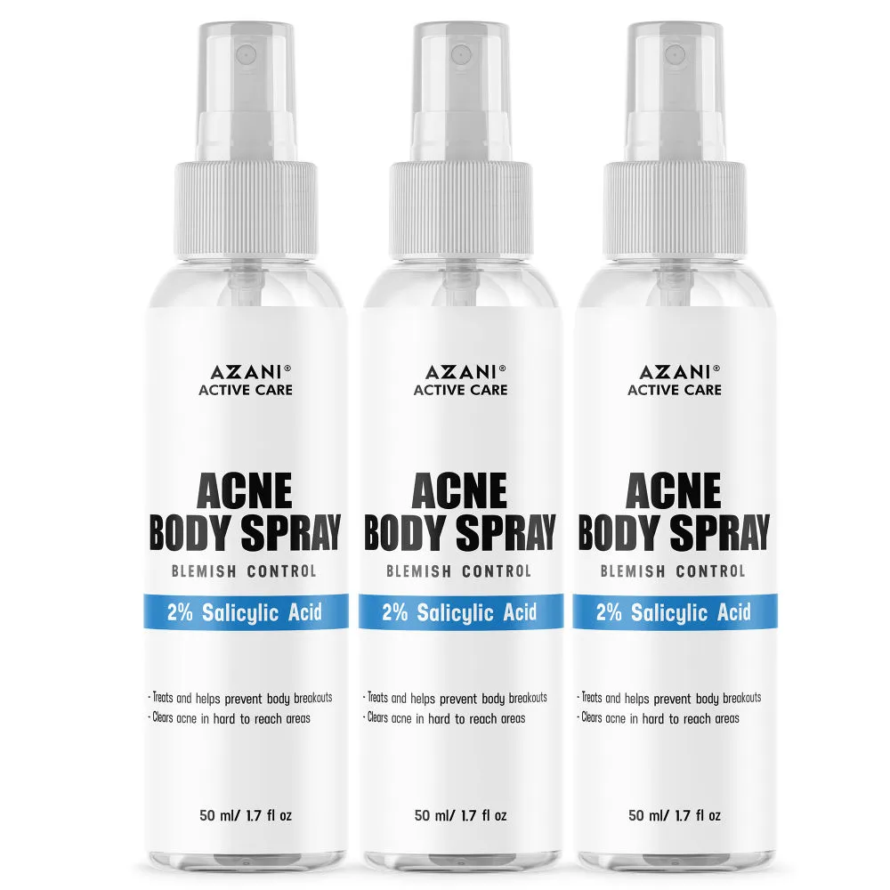 Azani Active Care Salicylic Acid Acne Body Spray - Pack of 3