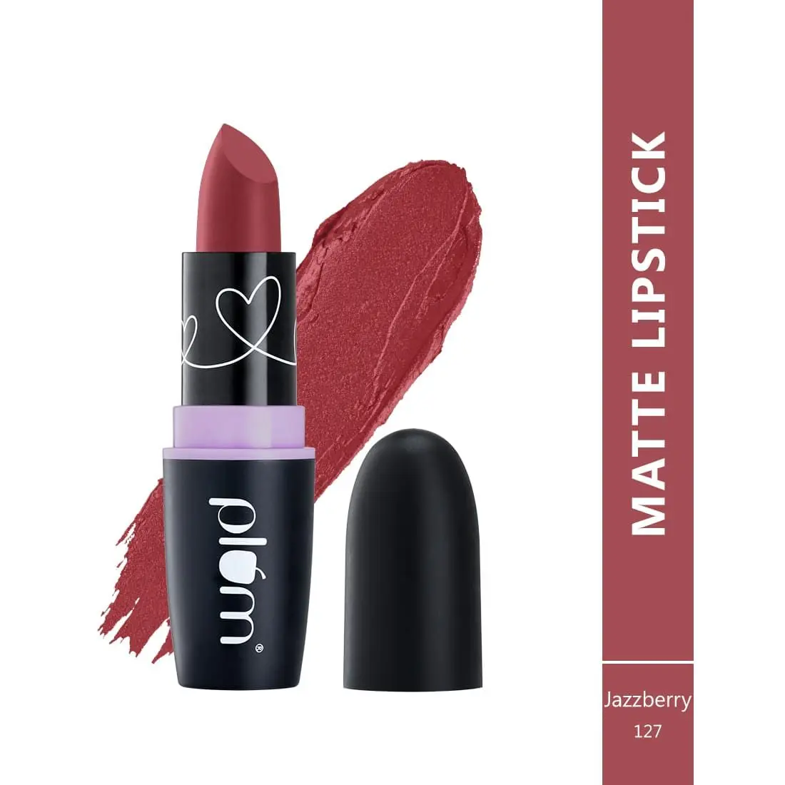 Plum Matterrific Lipstick | Highly Pigmented | Nourishing & Non-Drying |Jazzberry - 127 (Dusty Plum)