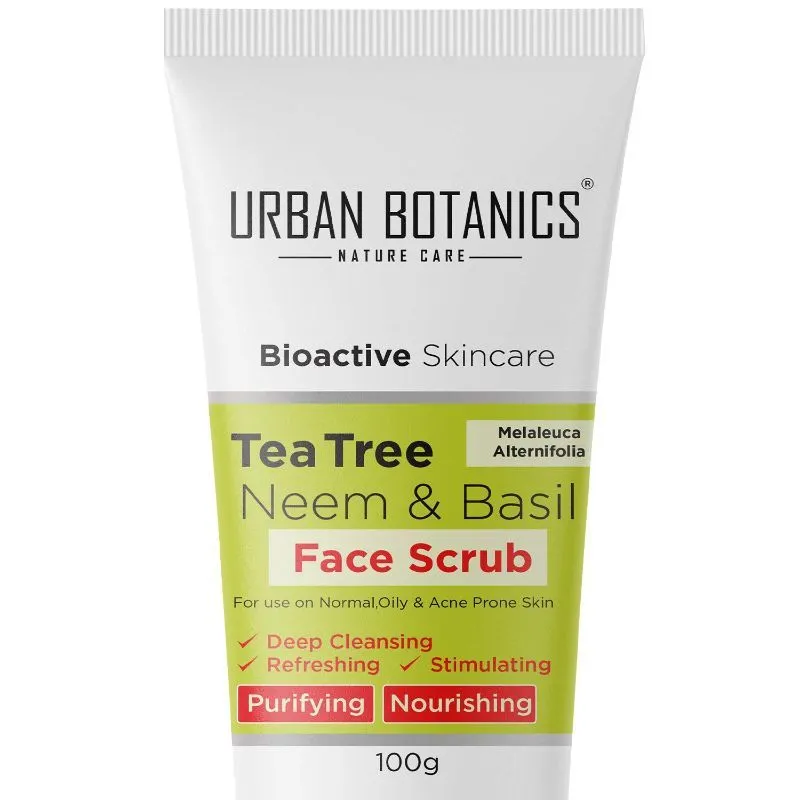 Urban Botanics Tea Tree, Neem & Basil Face Scrub