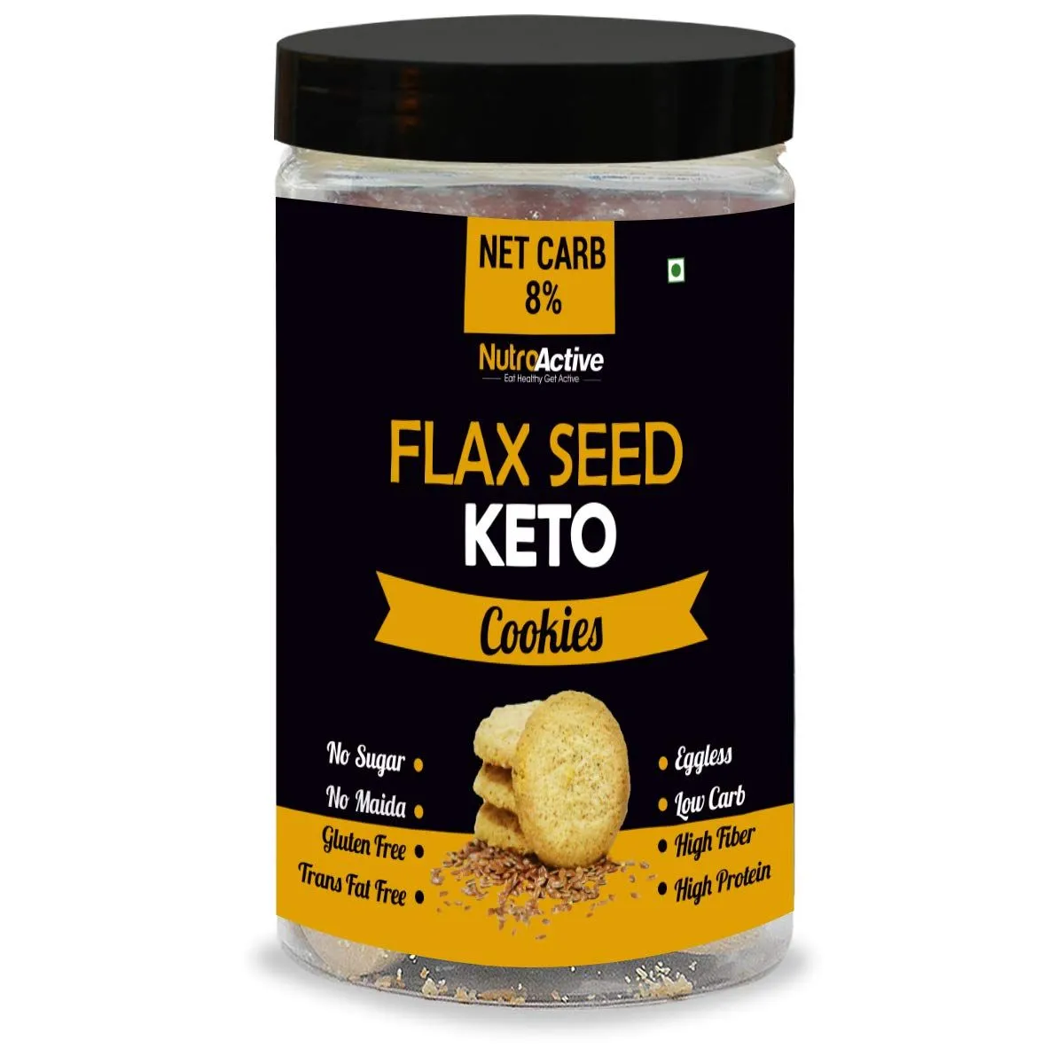 NutroActive Net Carb 8% Flaxseed Keto Cookies