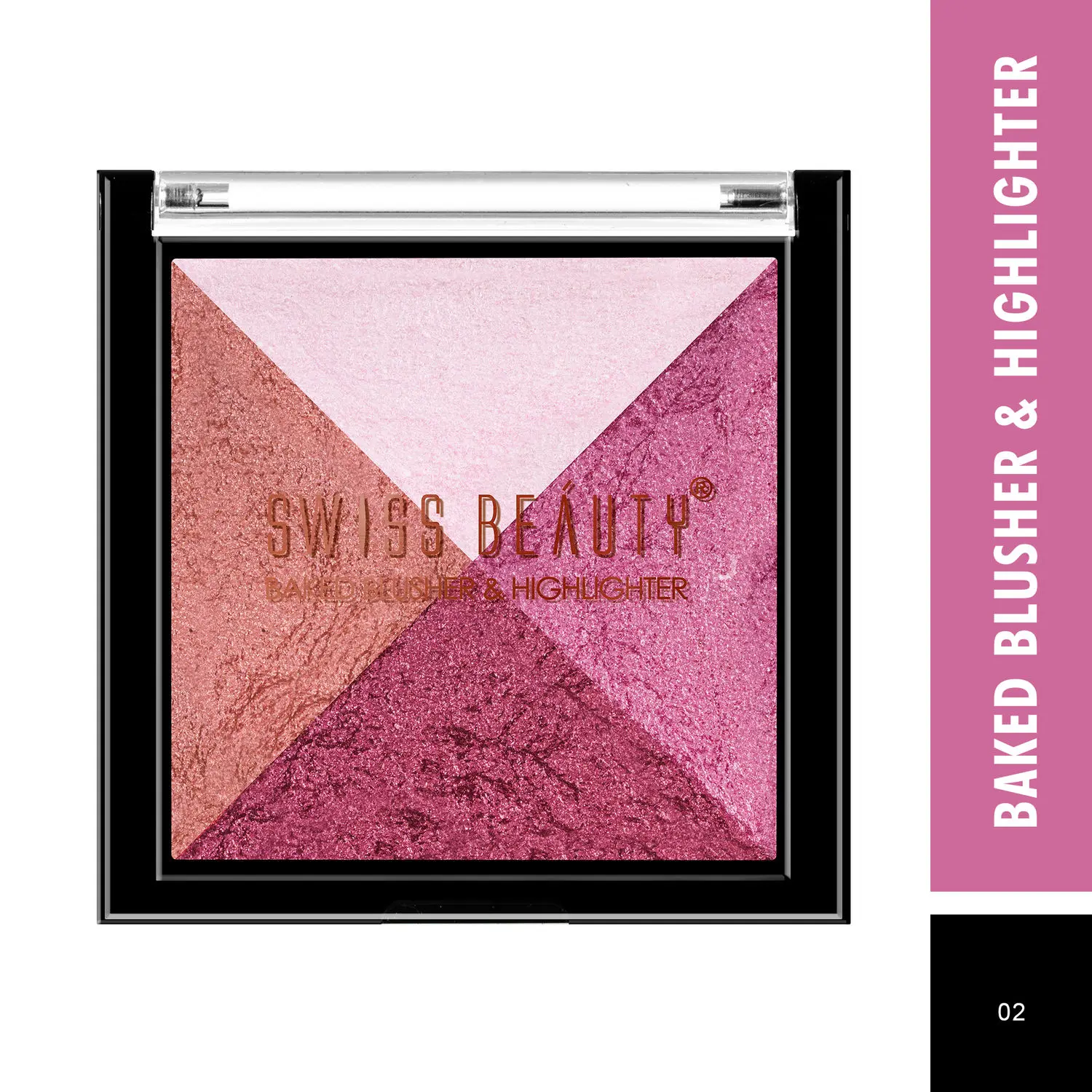 Swiss Beauty Baked Blusher & Highlighter - Multi-02 (7 g)