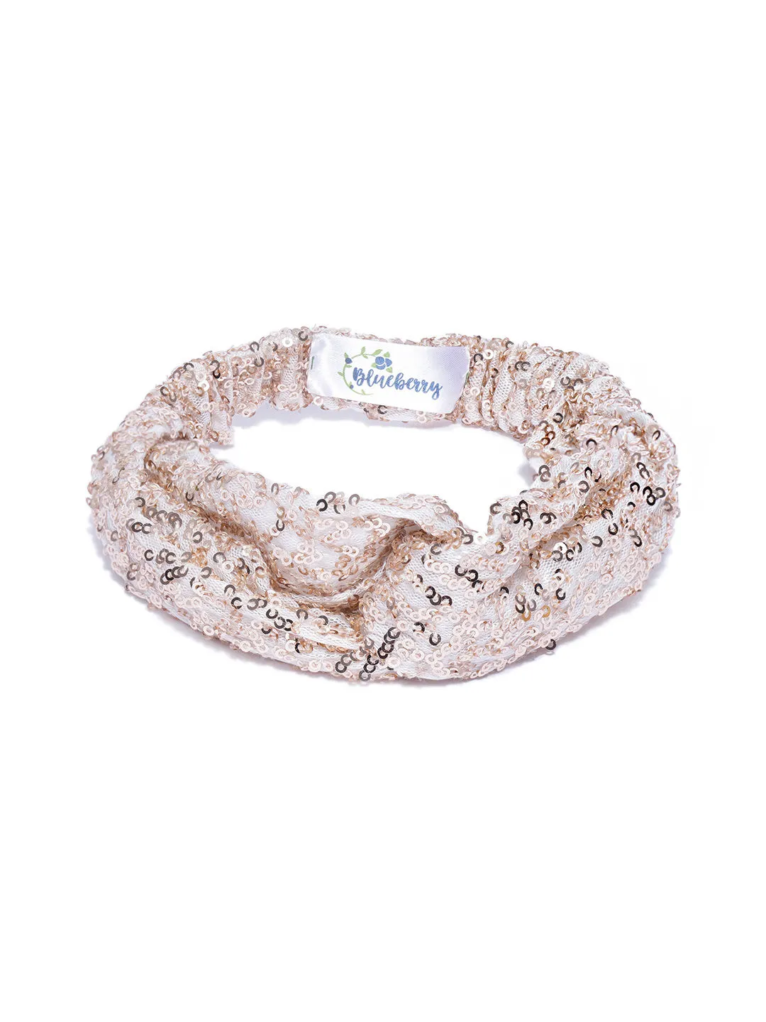 Blueberry Beige Colour Sequence Detailing Hairband