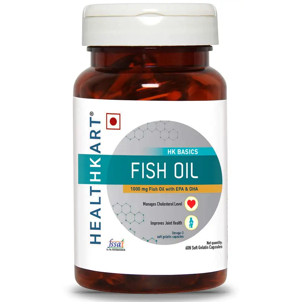 Healt Fish Oil 1000mg with 180mg EPA and 120mg DHA OP,  60 capsules