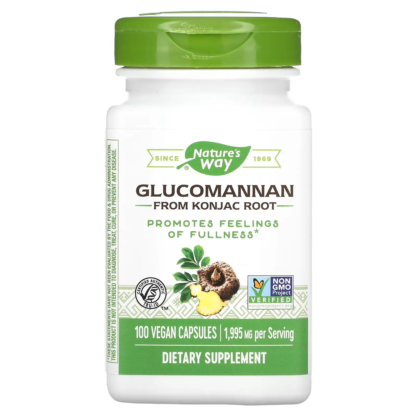 Glucomannan from Konjac Root, 665 mg, 100 Vegan Capsules