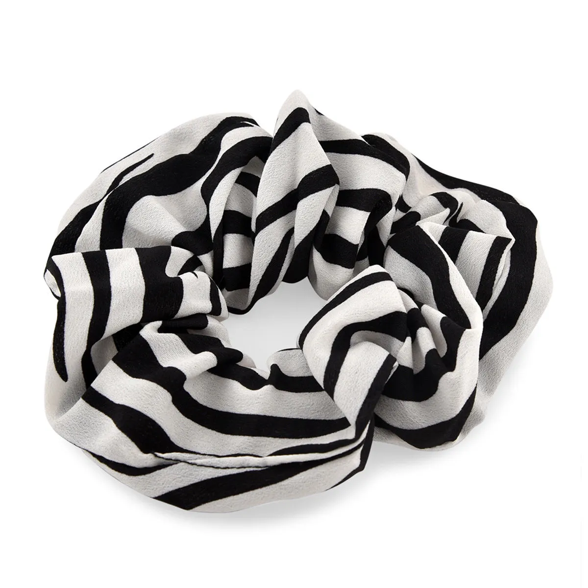 Toniq Set Of 2 Dalmatian Black and White Hair Scrunchie Rubberband For Women(AWXXH5658)