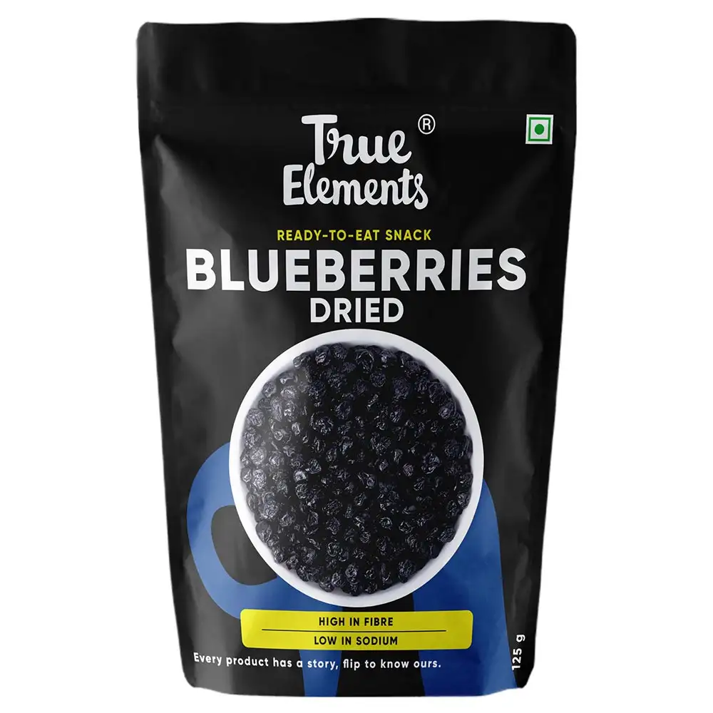 True Elements Dried Blueberries,  Natural  0.125 kg