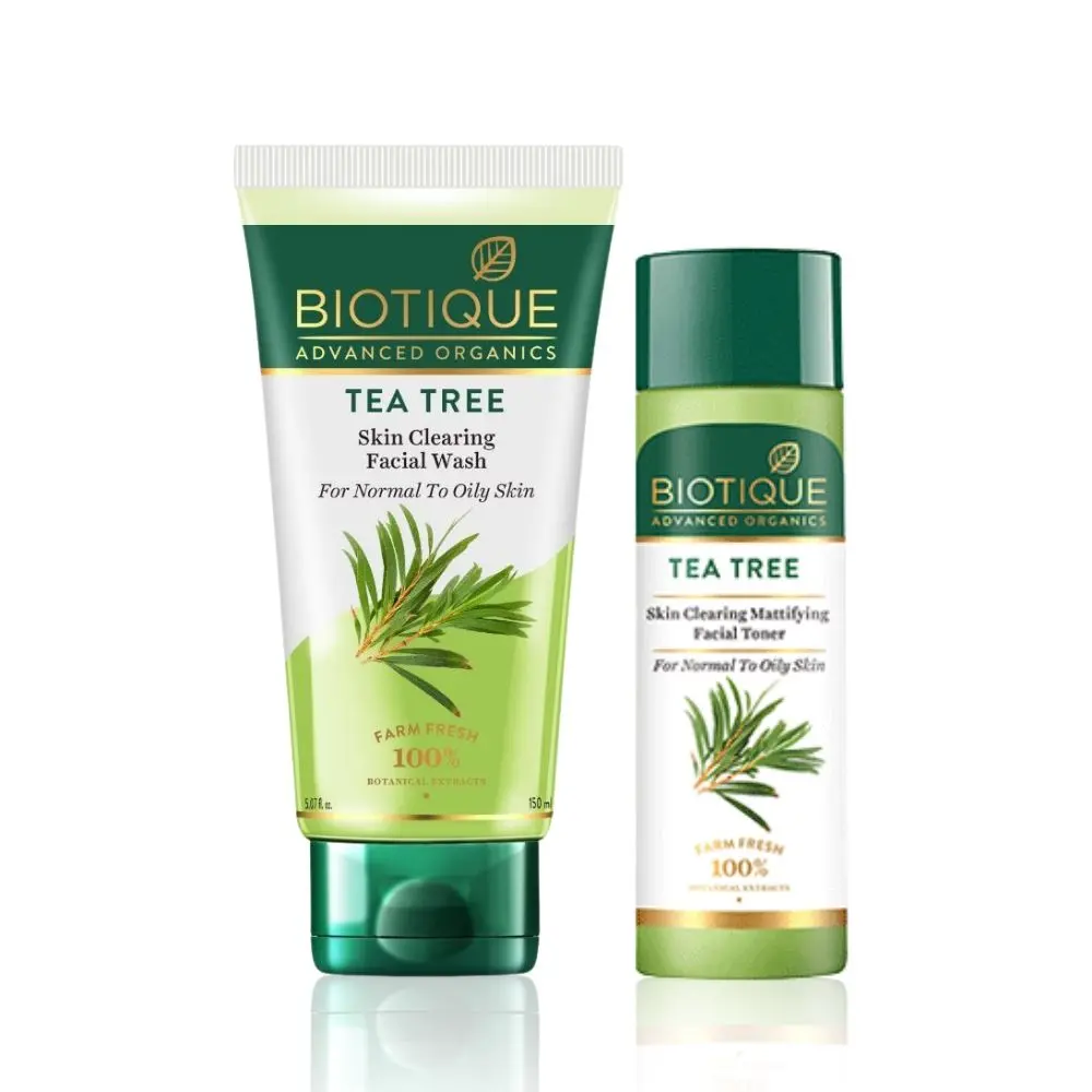 Biotique Advanced Organics Tea Tree Face Wash 150ml + Toner 120ml combo