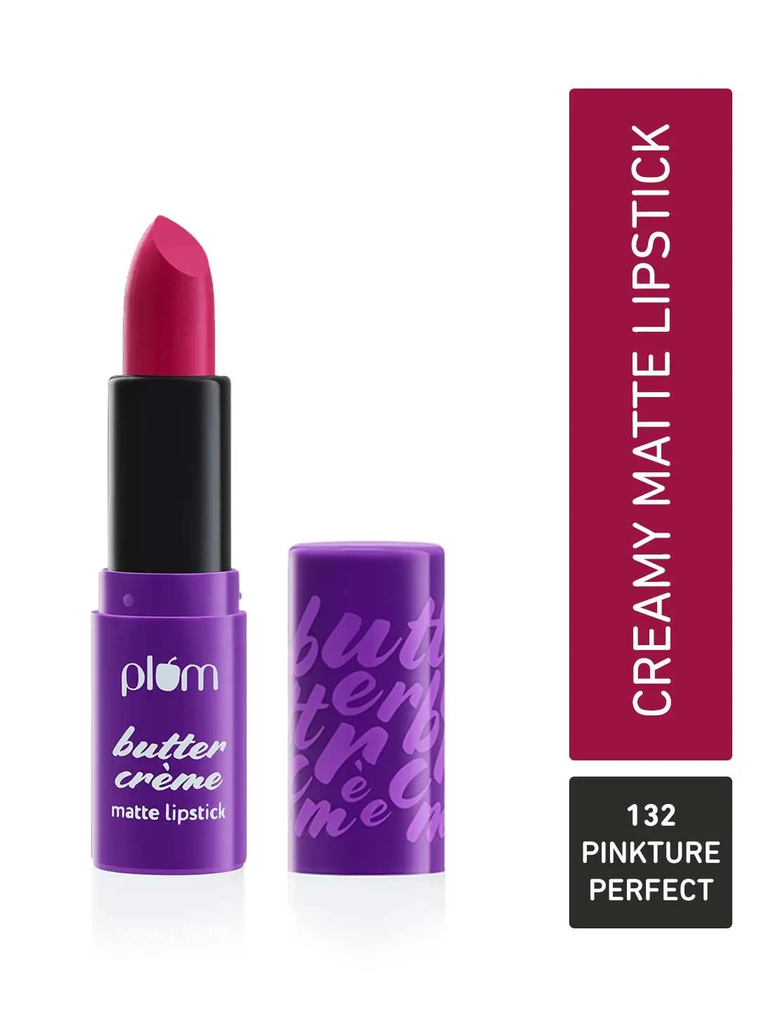 Plum Butter Creme Matte Lipstick | Creamy Matte Finish | Highly Pigmented | 132 Pinkture Perfect