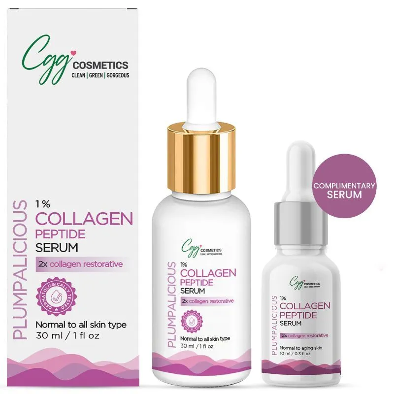 CGG Cosmetics Collagen Peptide Night Facial Serum With Free Sample Of 1% Collagen Serum