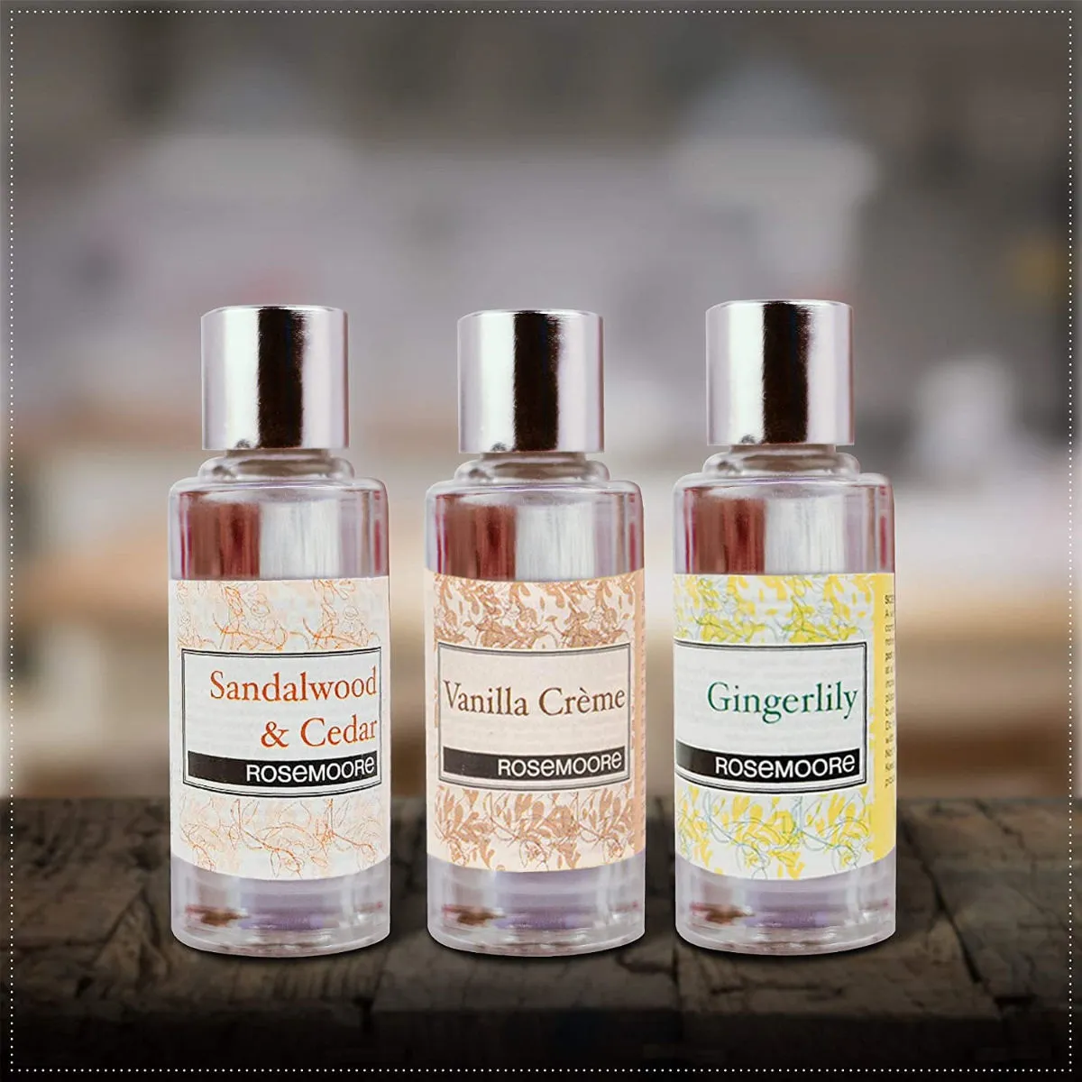 Rosemoore Aroma Diffuser Oil Pack Of 3 Vanilla & Creme Sandalwood Gingerlily