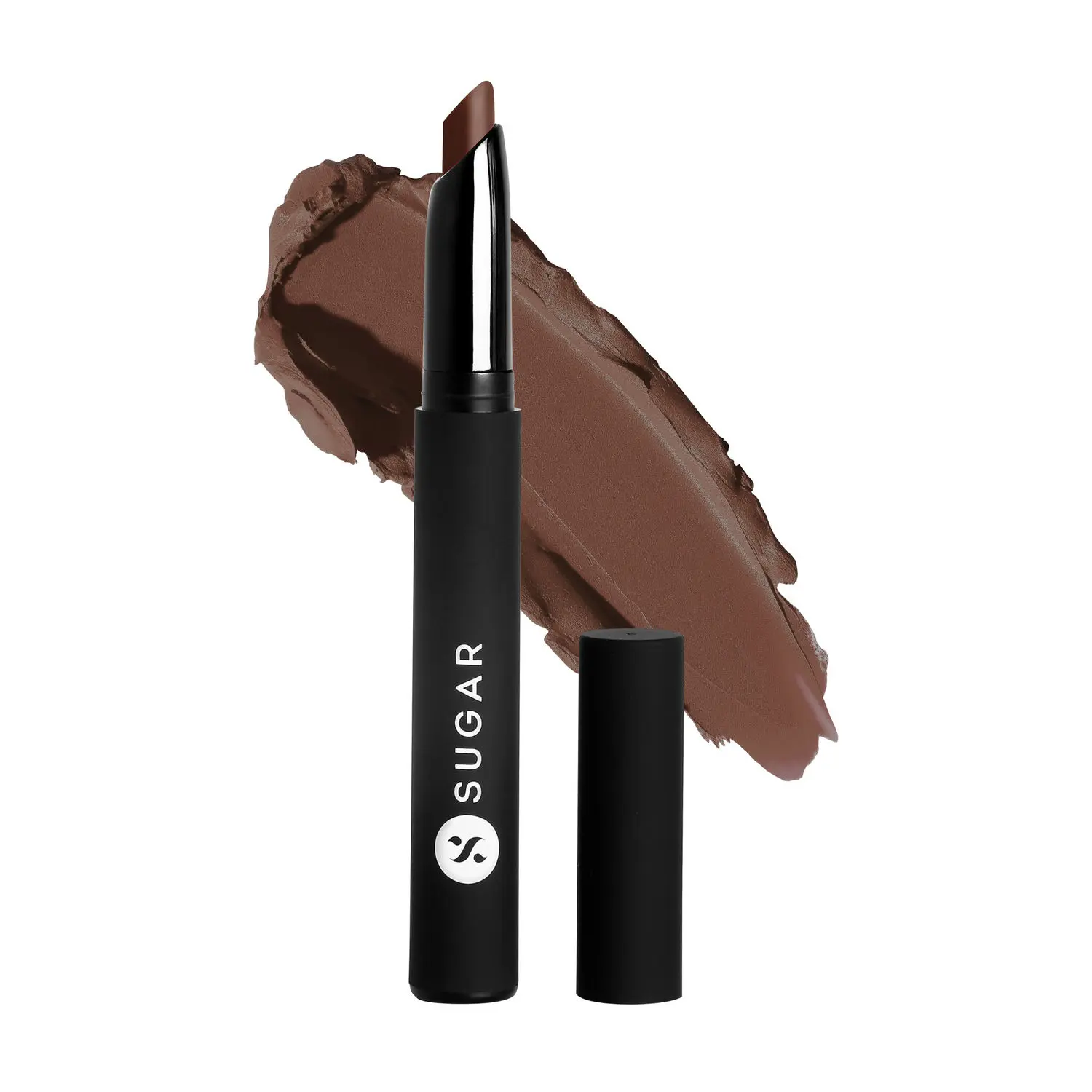 SUGAR Cosmetics - Matte Attack - Transferproof Lipstick - 14 Caffeine Bandit (Chocolate Brown) - 2 gms - Transferproof Lipstick Matte Finish, Lasts Up to 8 hours