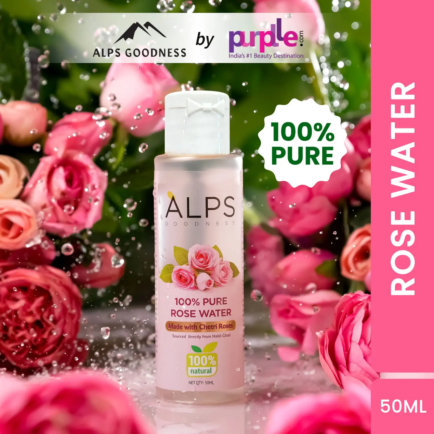 Alps Goodness 100% Pure Rose water (50 ml)