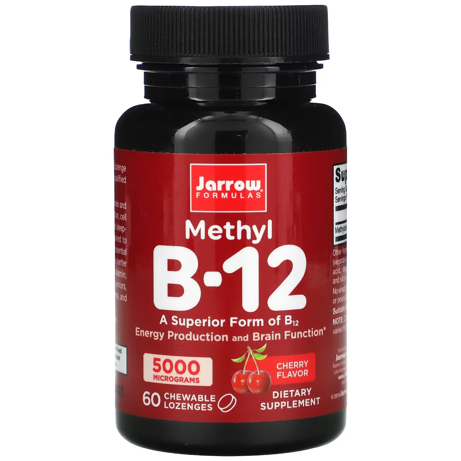 Methyl B-12, Cherry Flavor, 5,000 mcg, 60 Chewable Lozenges