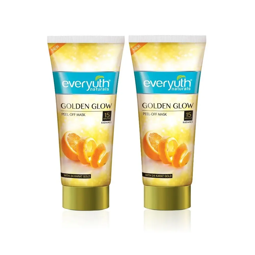 Everyuth Naturals Golden Glow Peel-off Mask with 24K Gold (90 g) - Pack of 2