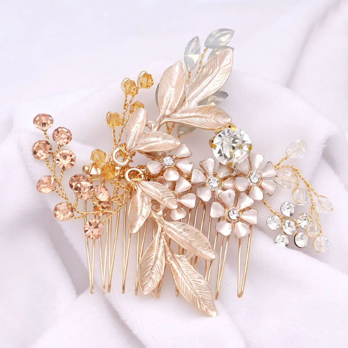 Ferosh Stones Embellished Comb Hairpin