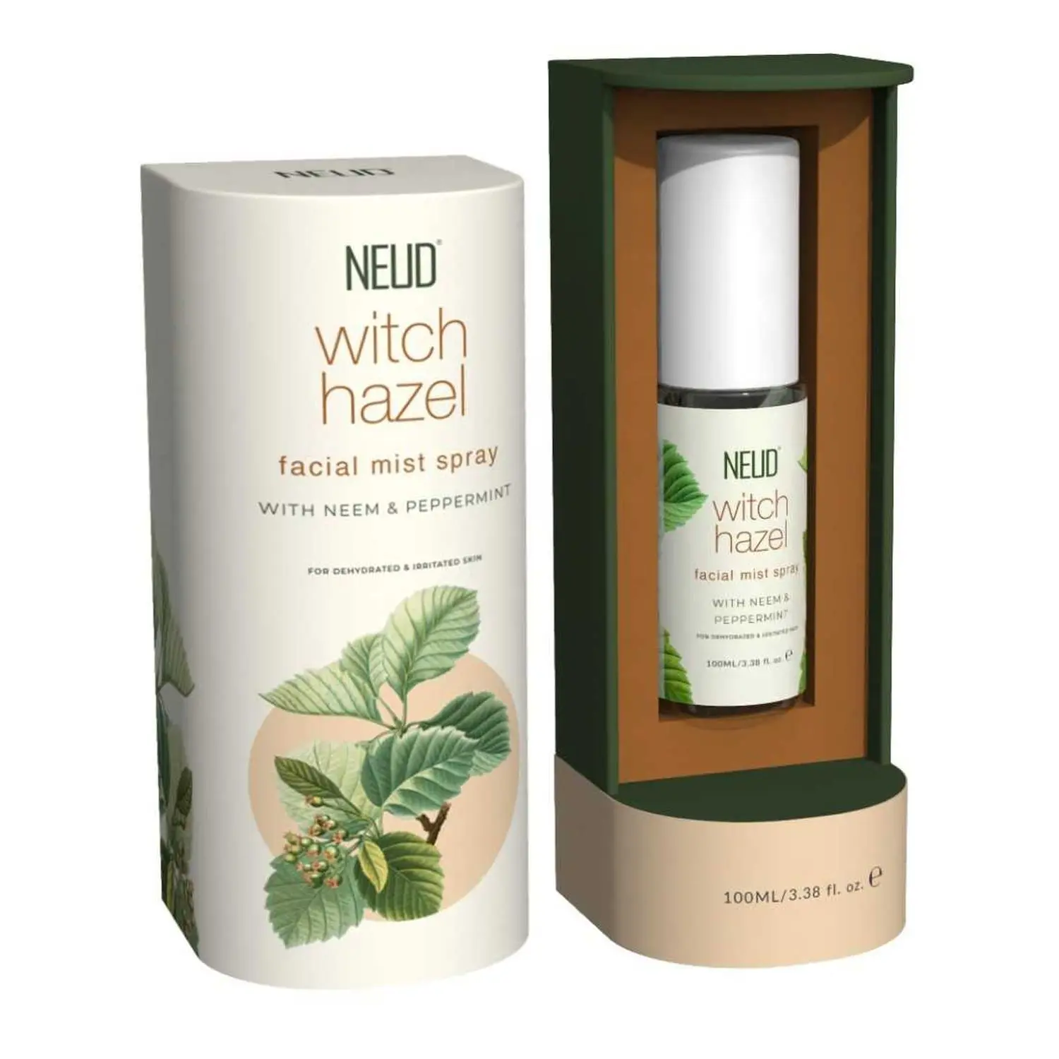 NEUD Witch Hazel Facial Mist Spray for Dehydrated & Irritated Skin - 1 Pack (100 ml)