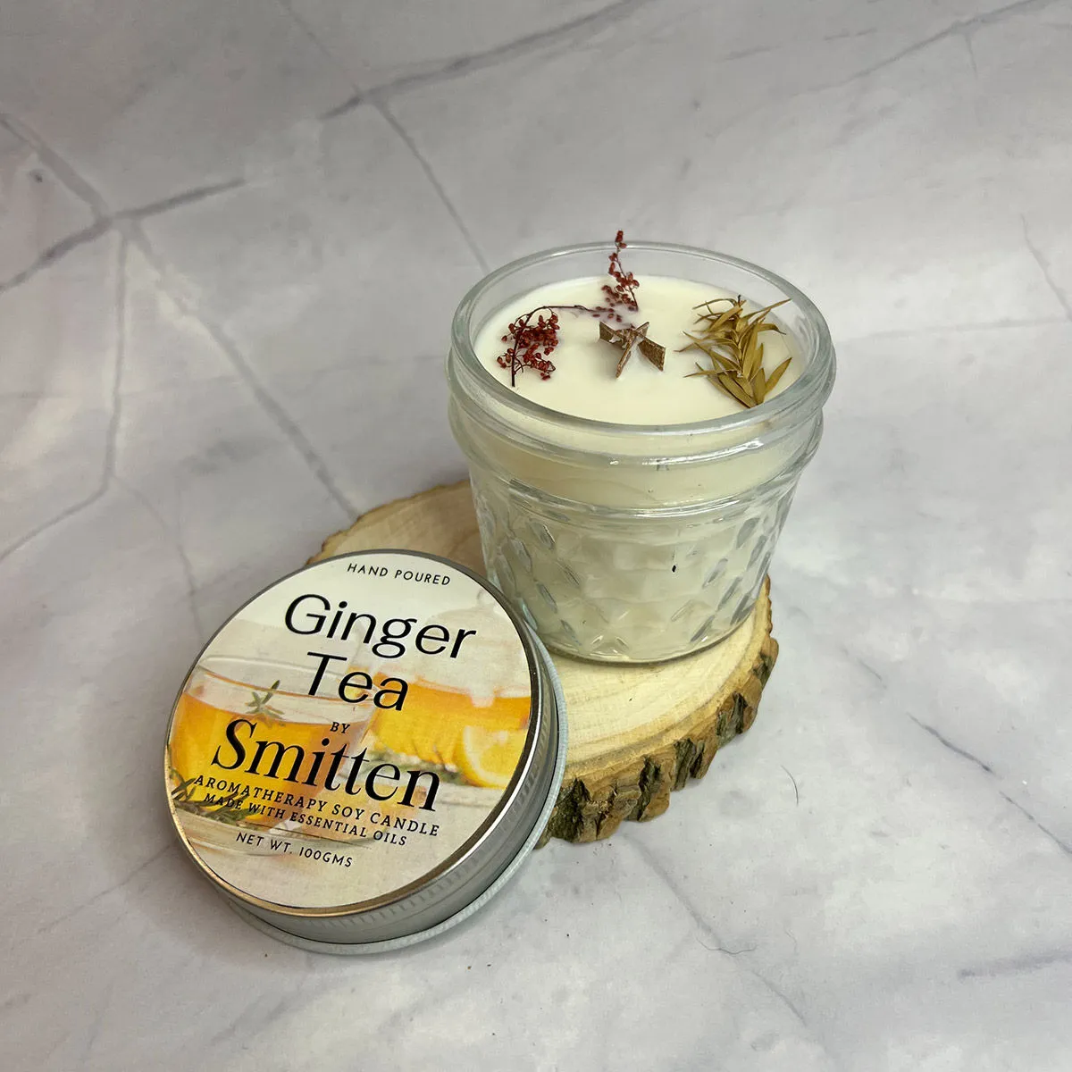 Smitten Aromatherapy Candle Ginger Tea (100gms)