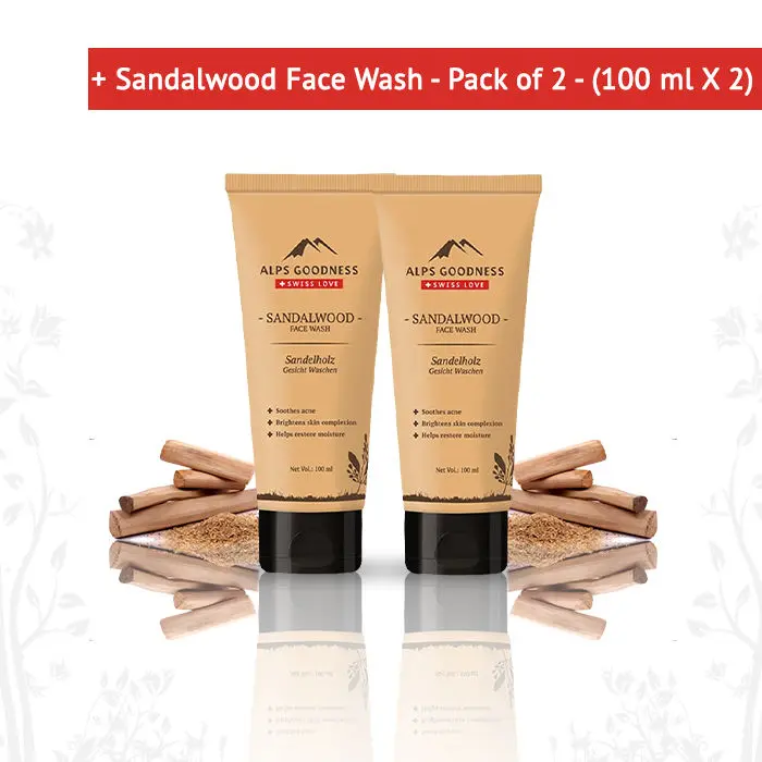 Alps Goodness Sandalwood Face Wash (100 ml X 2)