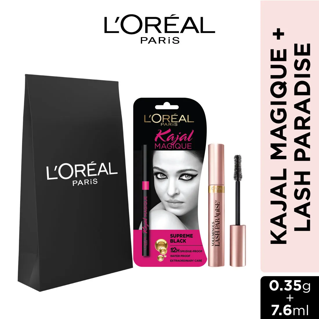 L'Oreal Paris Eye Kit: Kajal Magique & Lash Paradise Mascara