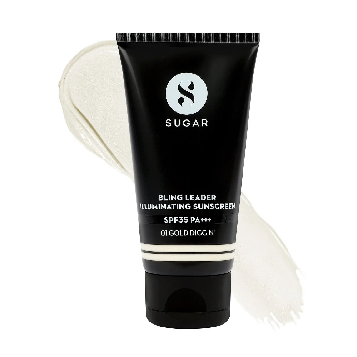 SUGAR Cosmetics Bling Leader Illuminating Sunscreen SPF35 PA+++ - 01 Gold Diggin| 3 in 1 Glow Boosting Formula | Lightweight, Non - Greasy & Hydrating - 50 gm