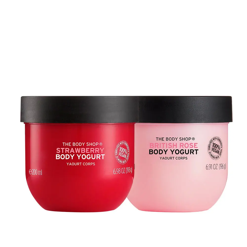 The Body Shop Body Yogurt Combo | Strawberry and British Rose (200ml x 2)