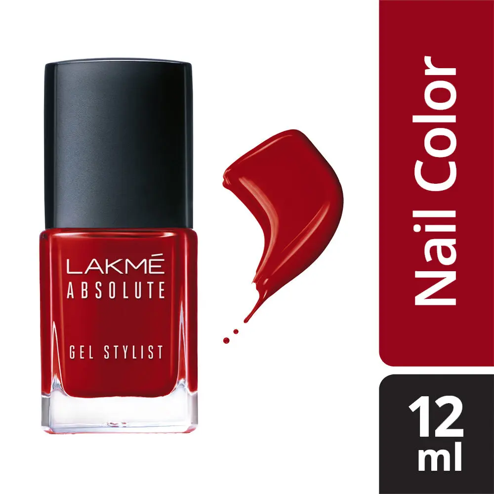 Lakme Absolute Gel Stylist Nail Color, Fireside (12 ml)