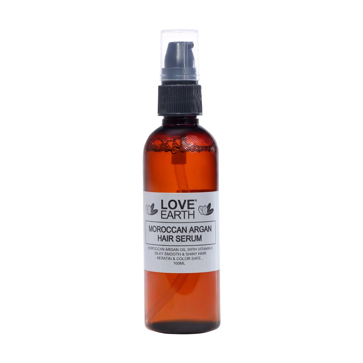 Love Earth Moroccan Argan Hair Serum Enriched With Goodness of Moroccan Argan Oil And Bhringraj For Frizz Free, Smooth & Shiny Hair 100ml