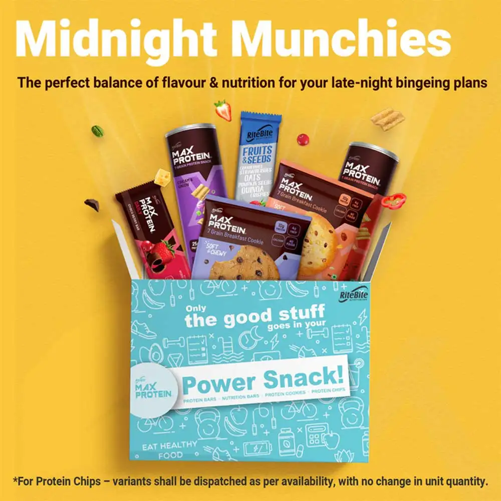 RiteBite Max Protein Healthy Snack Box,  MidNight Munchies  6 Piece(s)/Pack