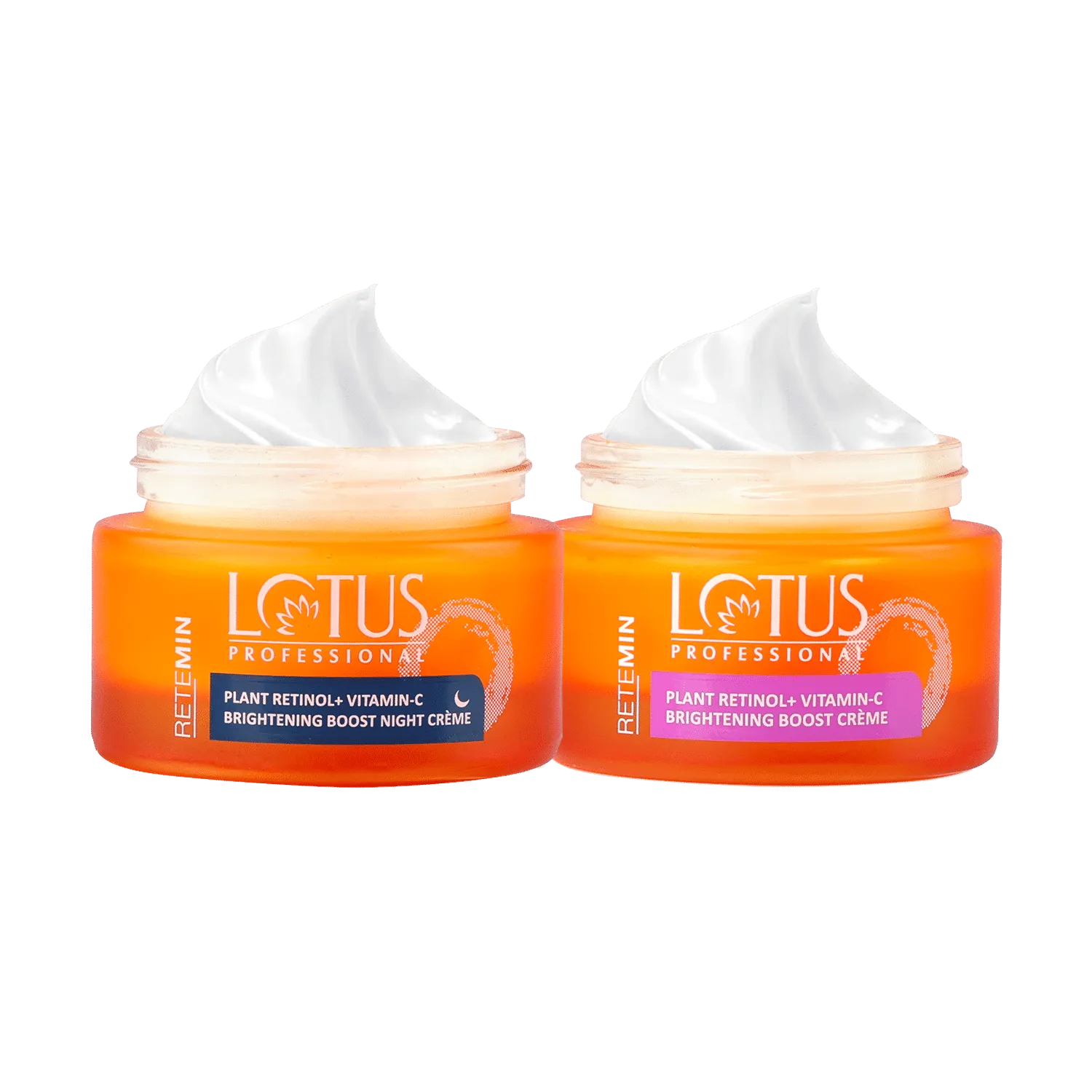 Lotus Professional Retemin Plant Retinol + Vitamin C Brightening Boost Day & Night Creme Combo