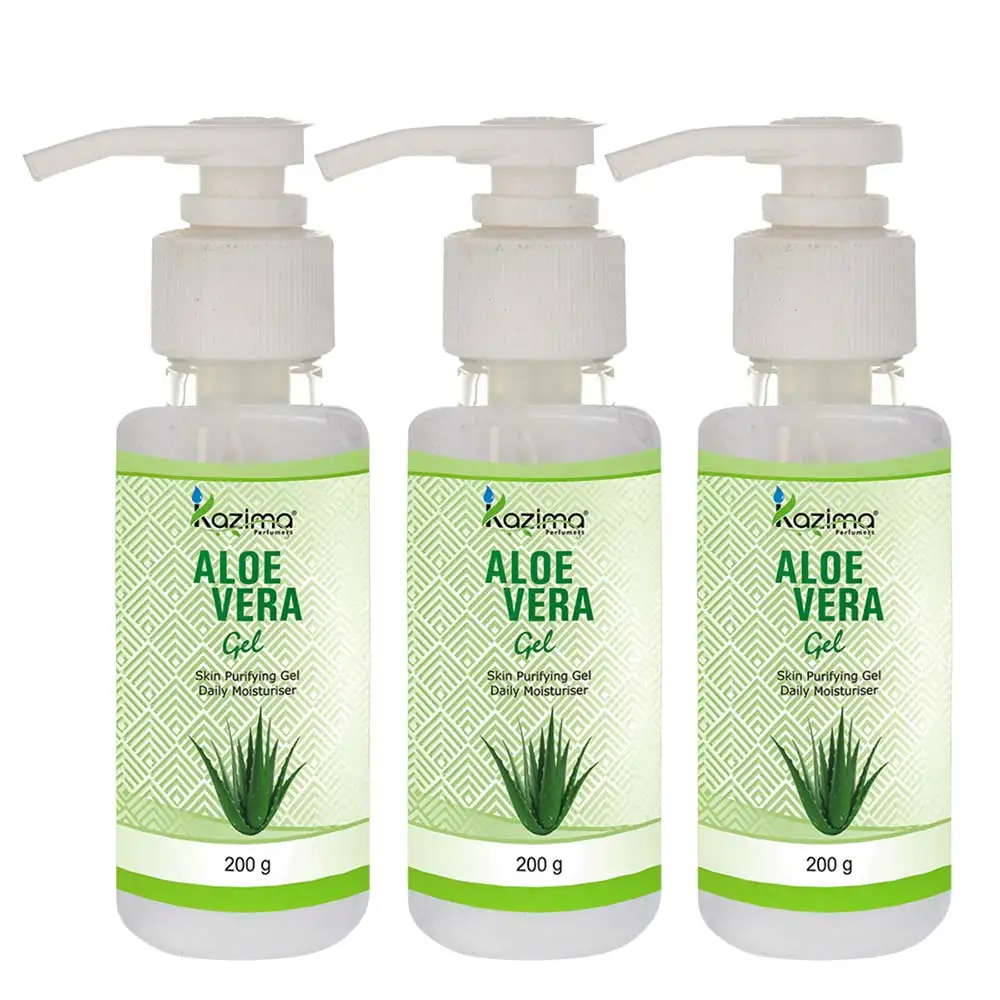 Kazima Aloe Vera Gel,  200 g  All Skin Type (Pack of 3)