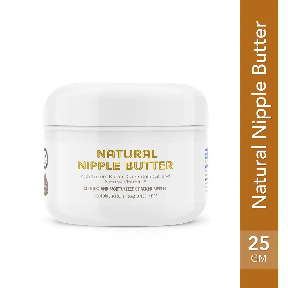 The Moms Co. Natural Nipple Butter| Soothing & Moisturizing Nipple Cream for Sore, Cracked NipplesI Nipple Cream for Breastfeeding with Kokum Butter & Calendula 25g