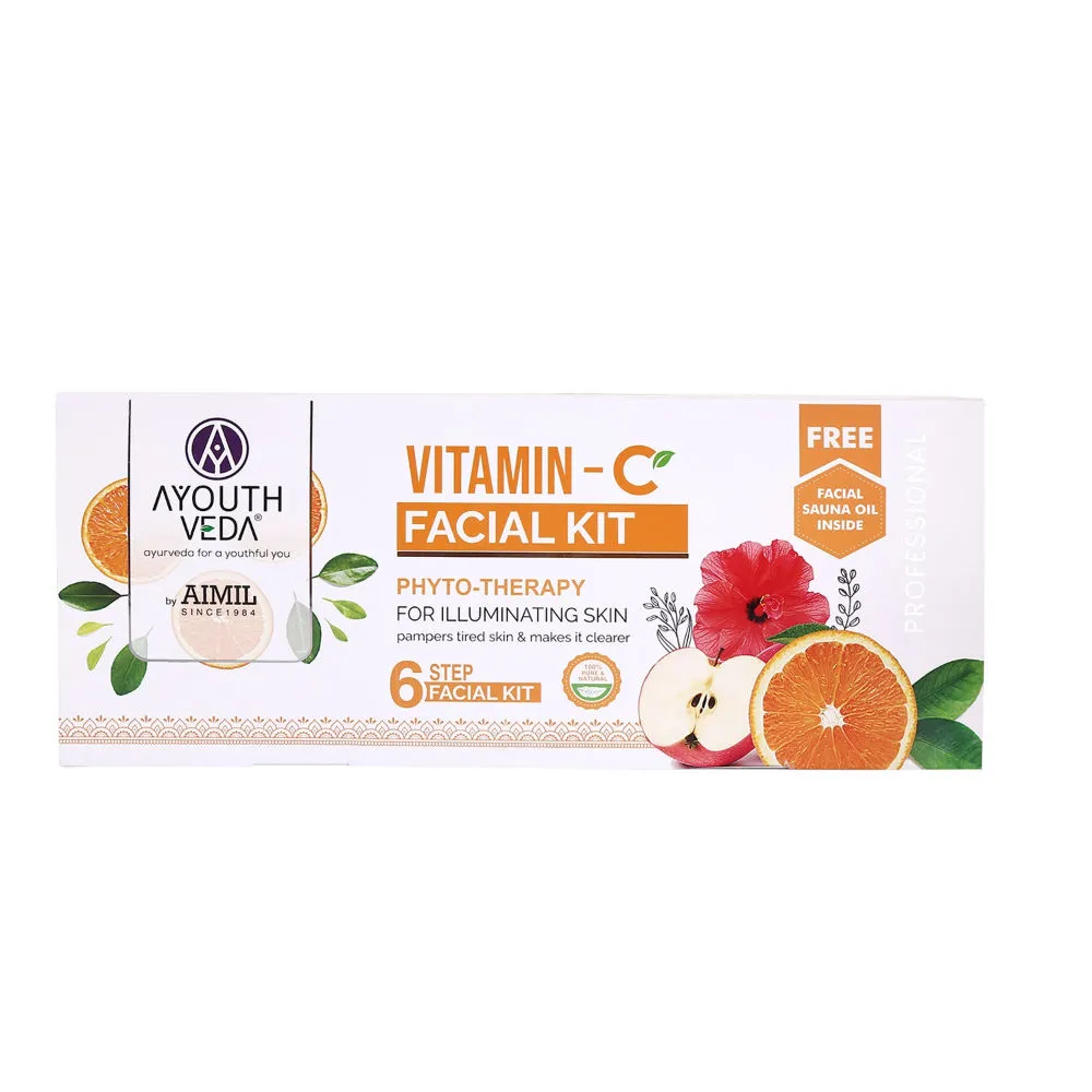 AyouthVeda Vitamin-C Facial Kit Phyto-Therapy for Illuminating Skin 6 Step Facial Kit