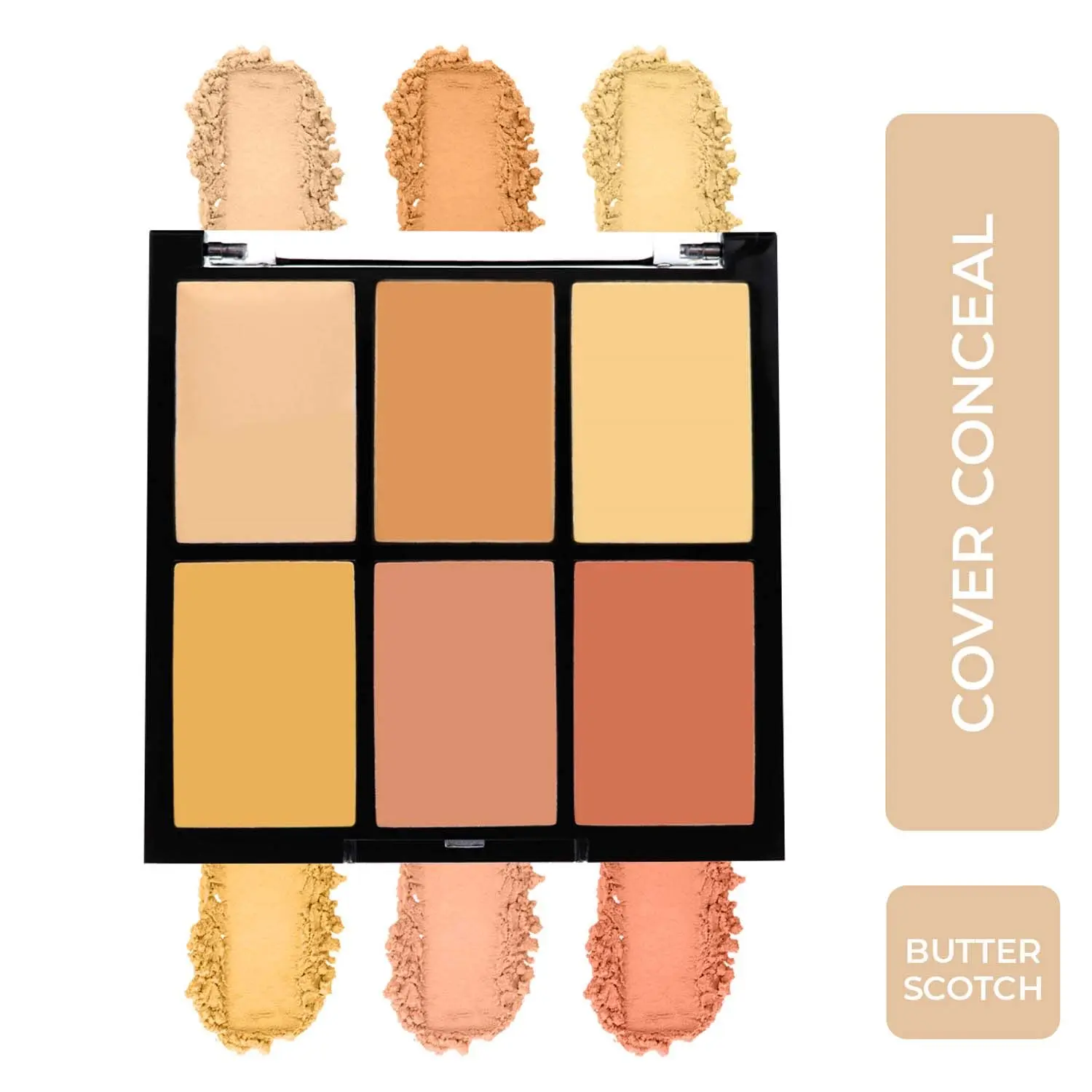 Half N Half Cover Concealer Skin Beauty, Multicolour Palette, Butter Scotch (9.6gm)