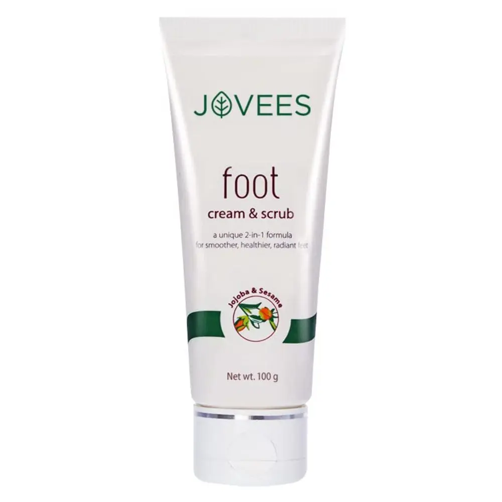 Jovees Foot cream & scrub a unique 2-in-1 formula for smoother, healthier,radiant feet