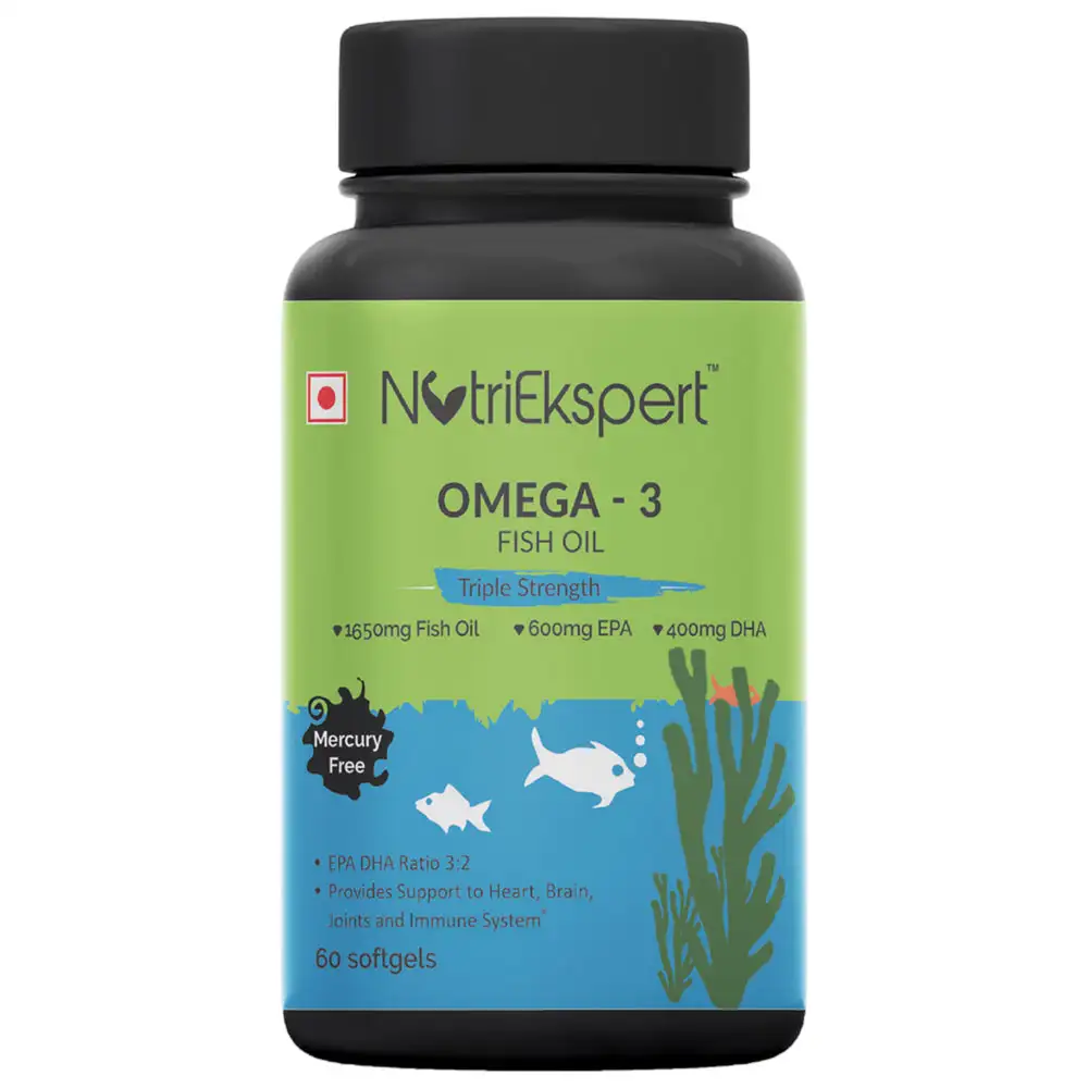 NutriEkspert Omega-3 Fish Oil Triple Strength,  60 softgels