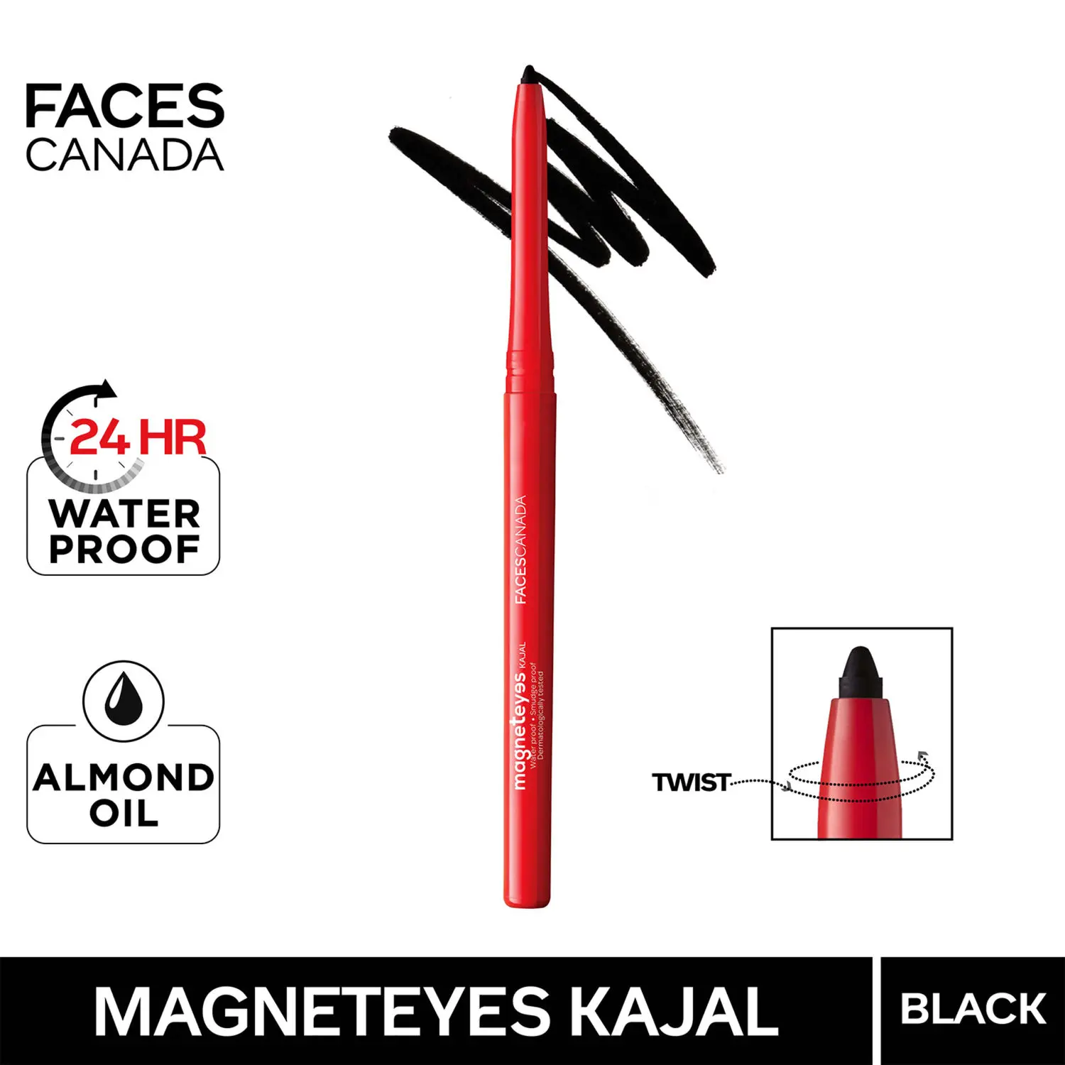 Faces Canada Magneteyes Kajal & Magneteyes Eyeliner Black 3.85 g