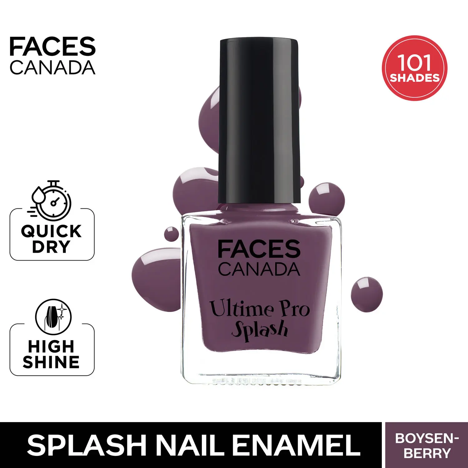 Faces Canada Ultime Pro Splash Nail Enamel Boysenberry 133