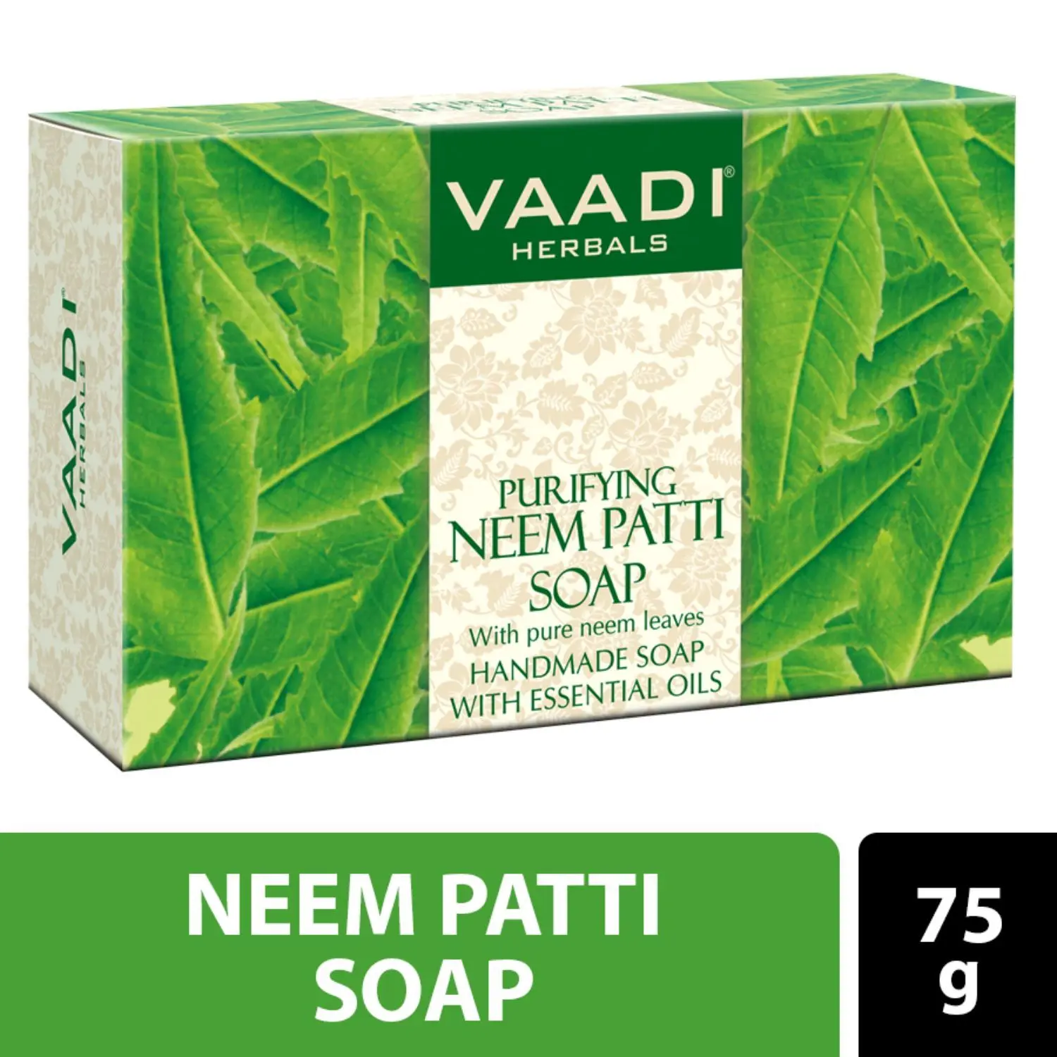 Vaadi Herbals Neem Patti Soap Contains Pure Neem Leaves (75 g)