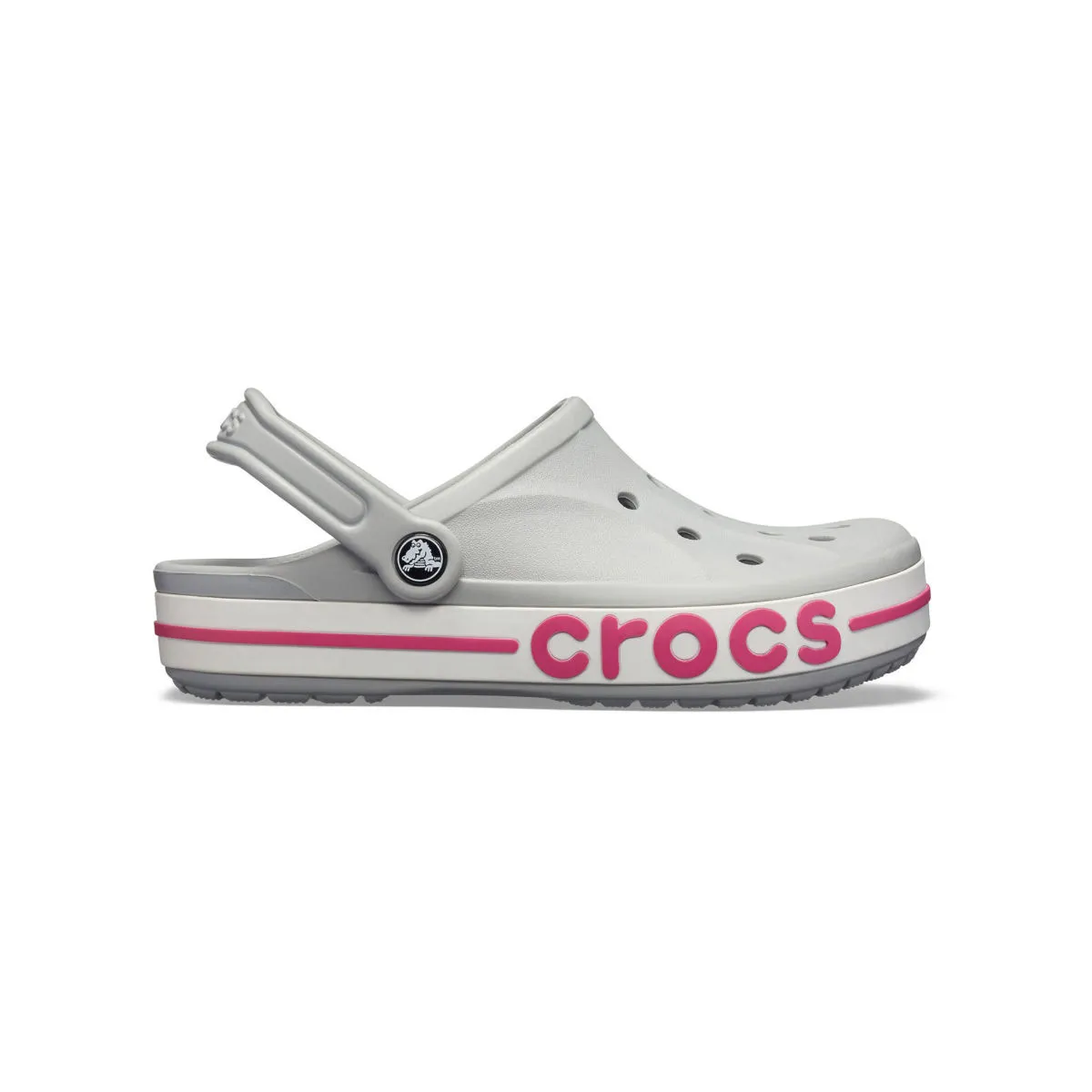 Crocs Grey Bayaband Unisex Clogs (EURO 38-39)