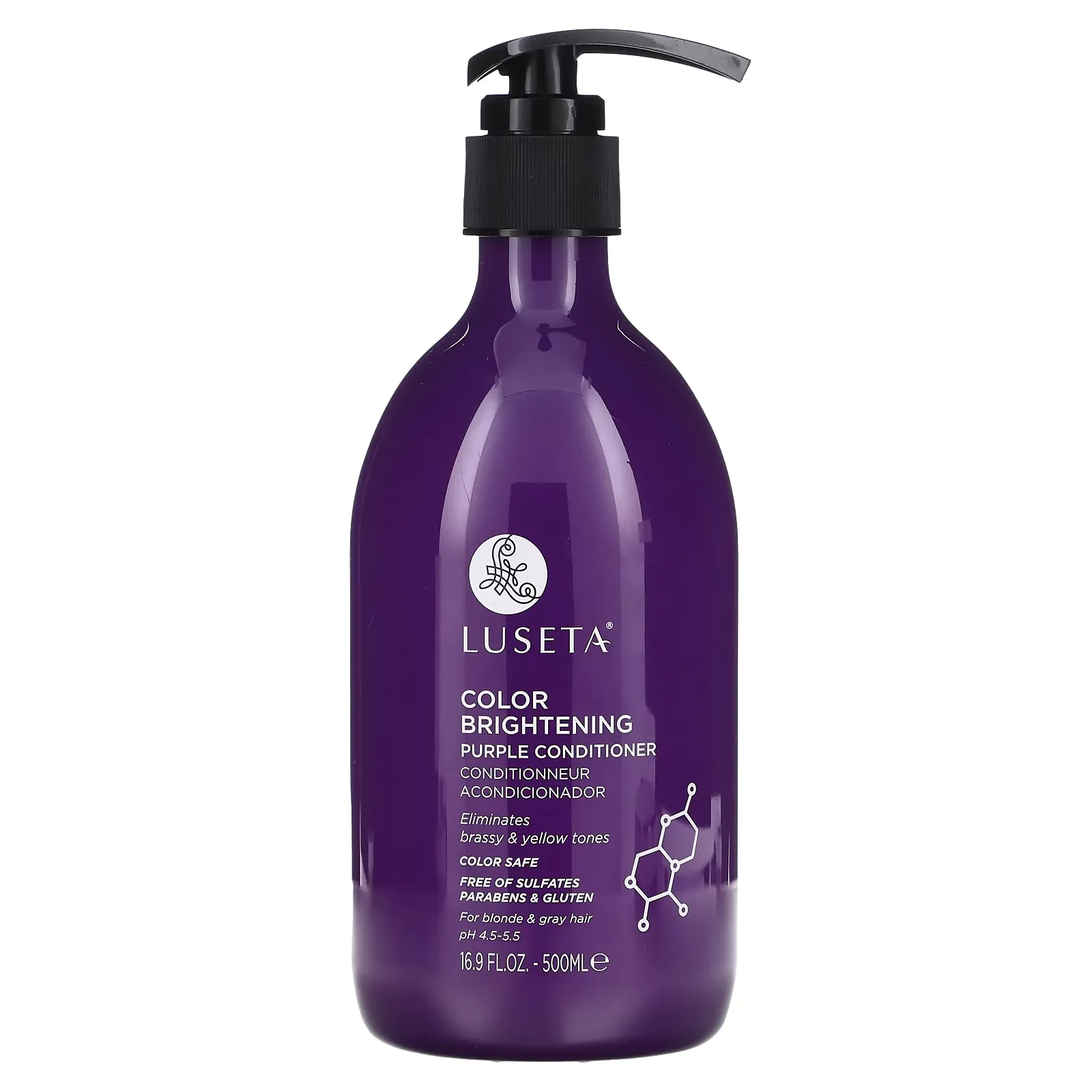 Color Brightening, Purple Conditioner, For Blonde & Gray Hair, 16.9 fl oz (500 ml)