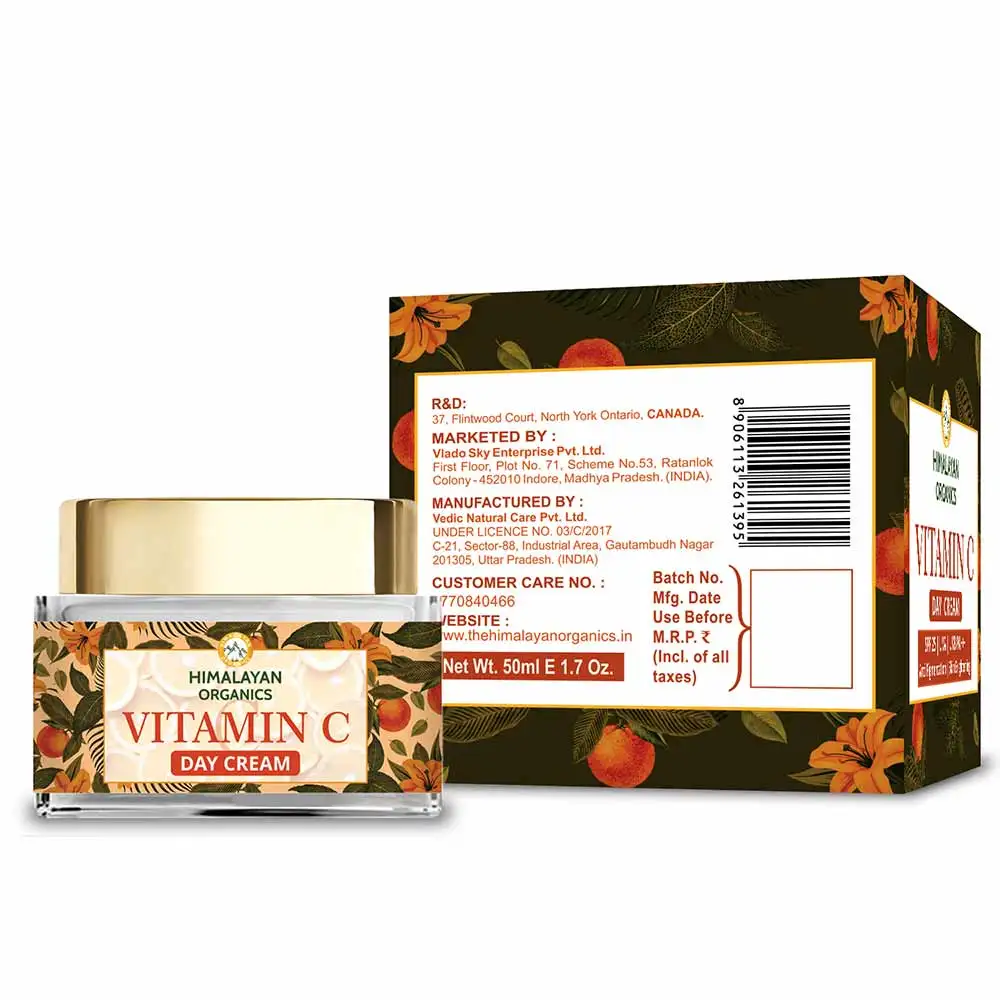 Himalayan Organics Vitamin C Day Cream,  50 ml  for Skin Brightening & Anti Pigmentation