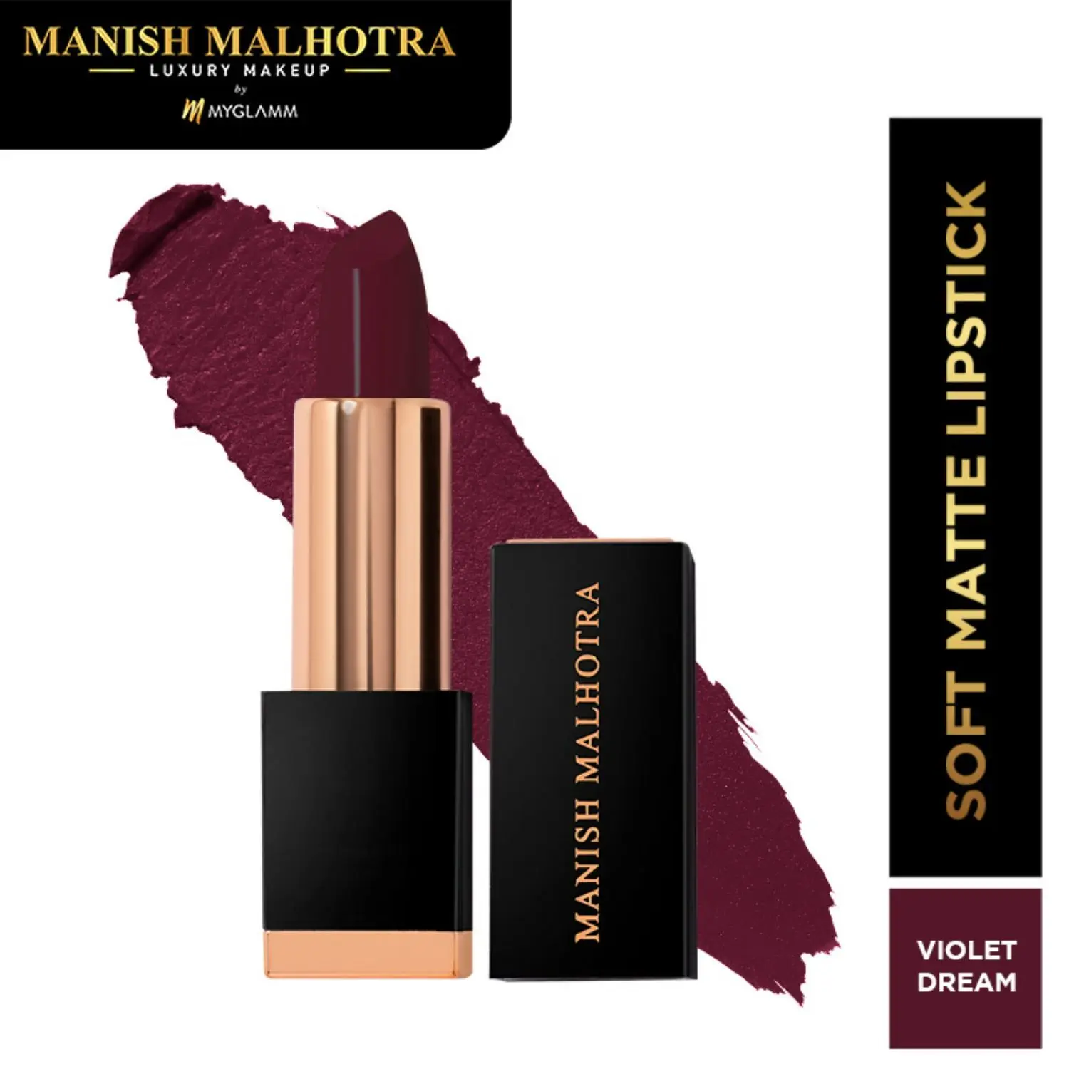 Manish Malhotra Beauty By MyGlamm Soft Matte Lipstick-Violet Dream-4gm